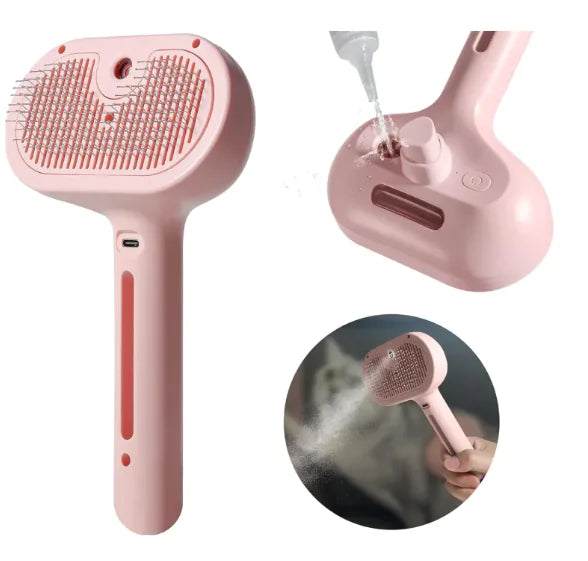 HydroMist™ Anti-Static Pet Grooming & Shedding Brush