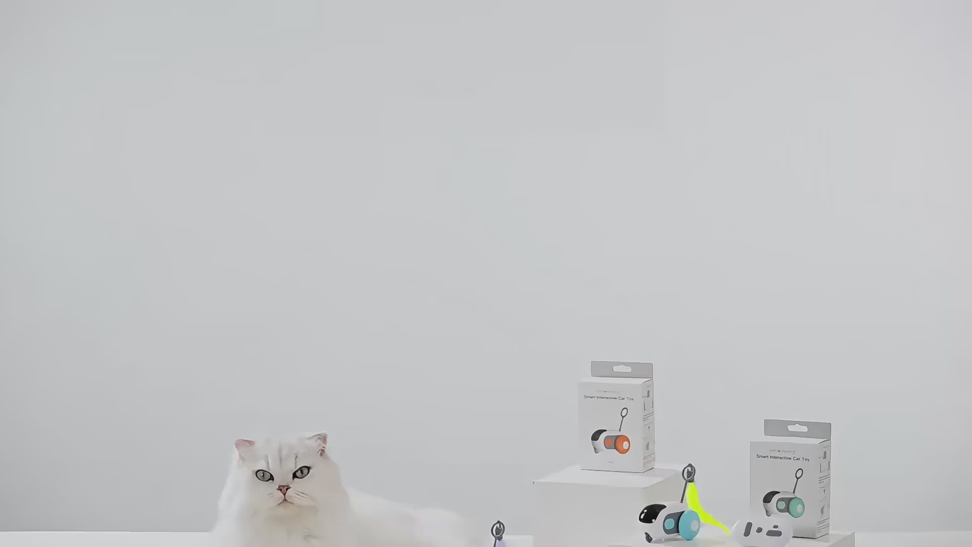 Interactive RC Cat Toy Car — Feather Tail, Smart Auto Mode & Obstacle Avoidance